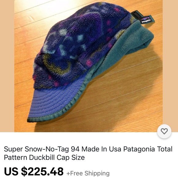 PATAGONIA RARE Synchilla Fleece Duckbill Hat Cap - Picture 13 of 13